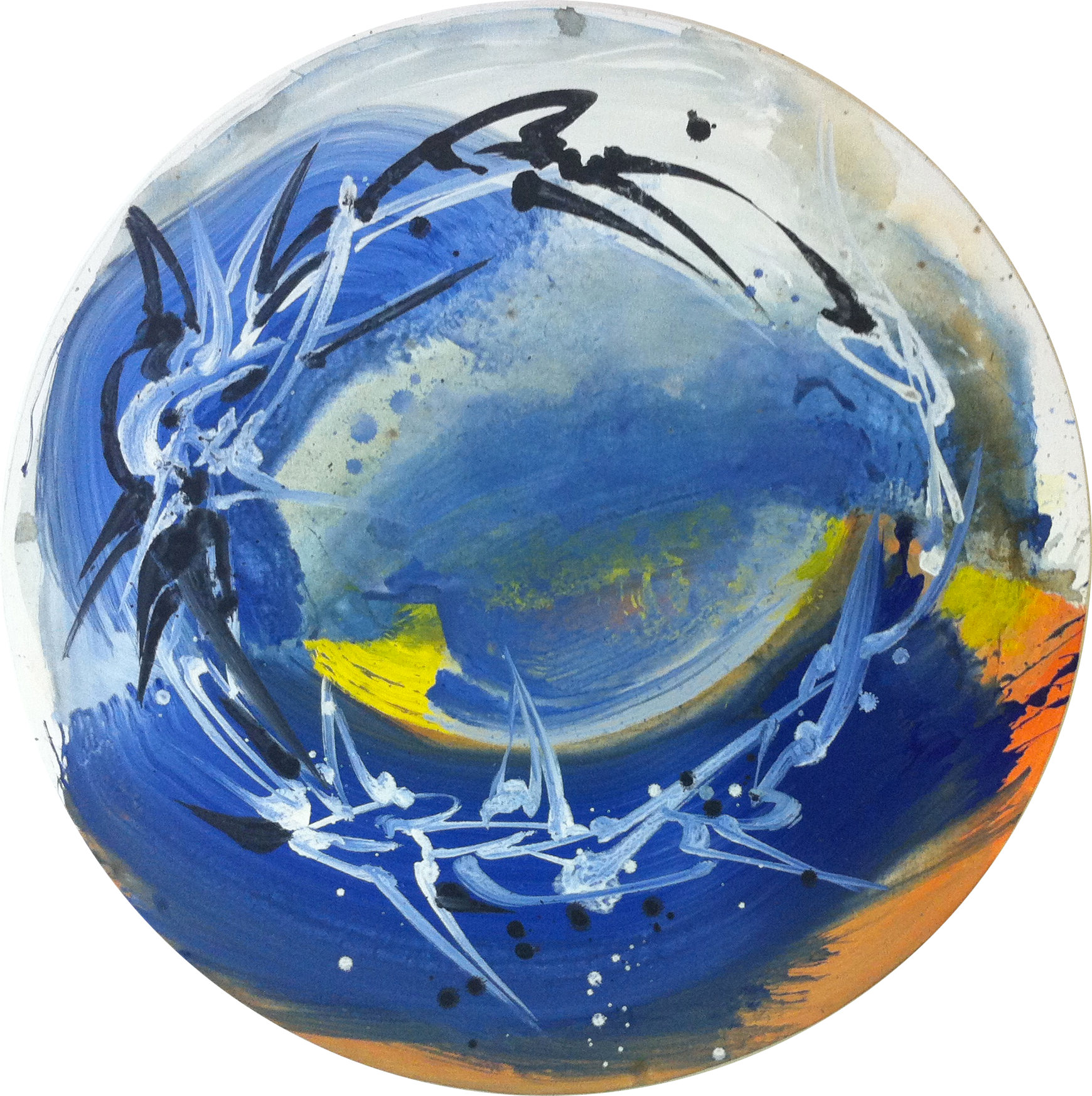 Acrylique sur toile, Diamètre 78 cm 