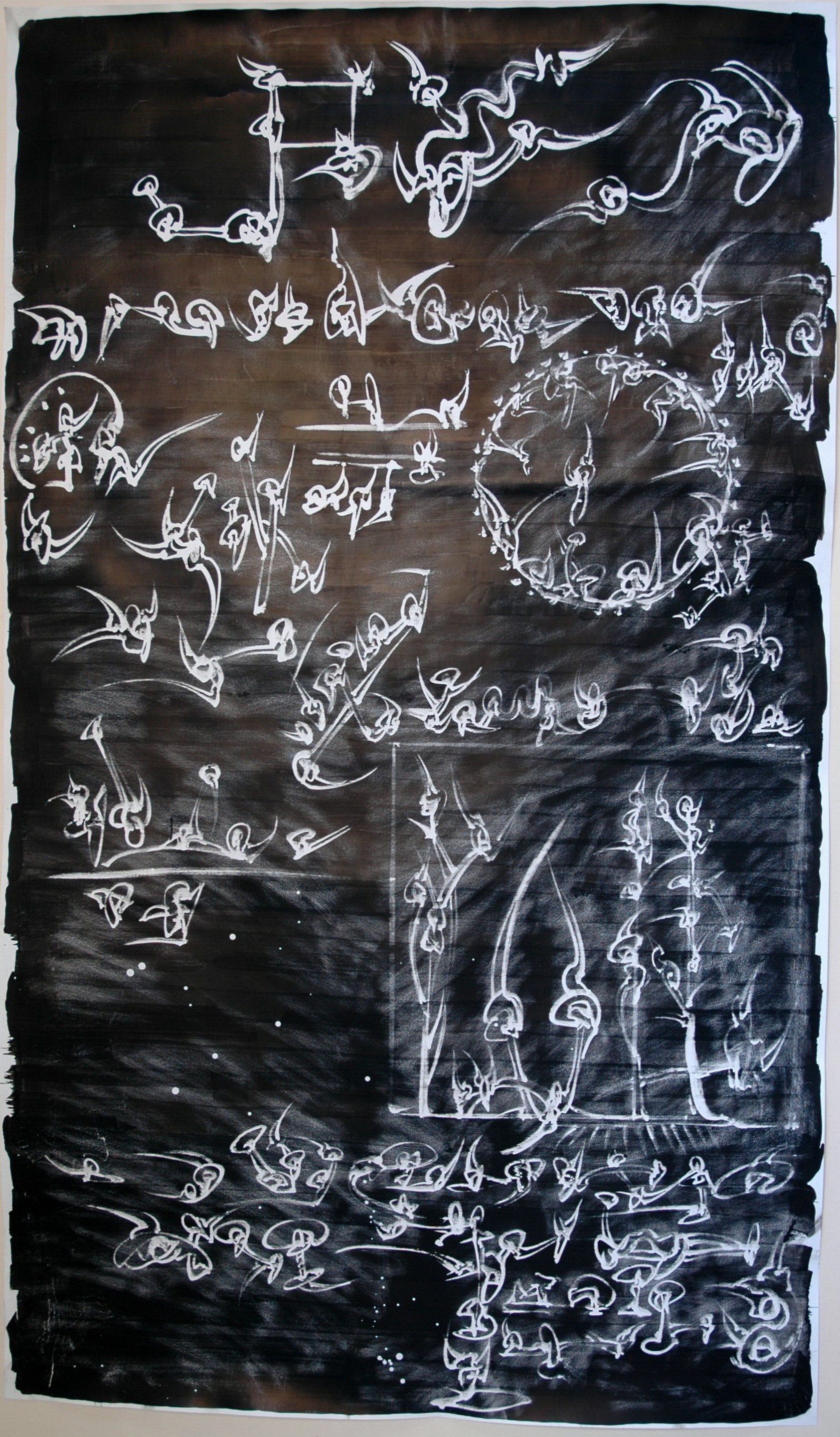 Encre de chine sur papier, 101 X 59 cm