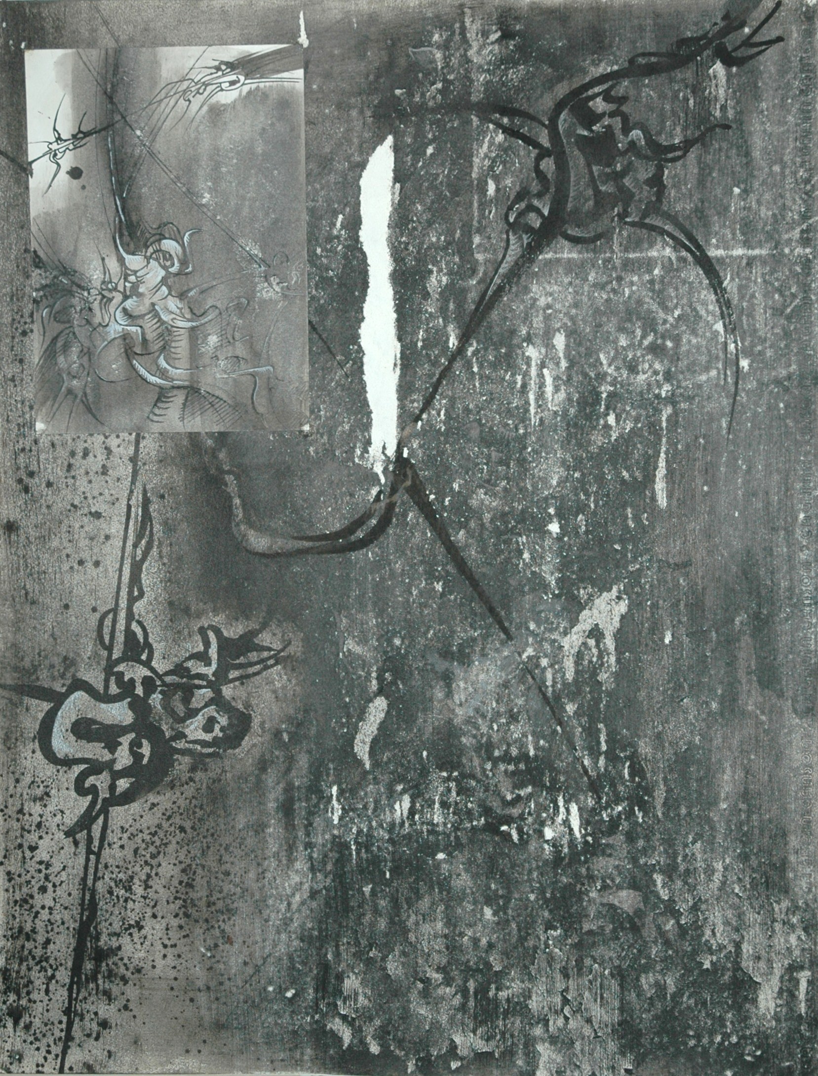  Encre de Chine sur papier, 65 X 50 cm