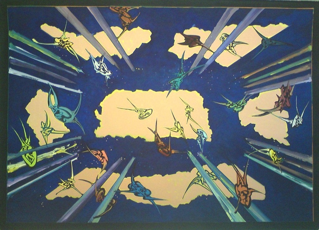 Plafond, Acrylique sur toile  413 x 295 cm